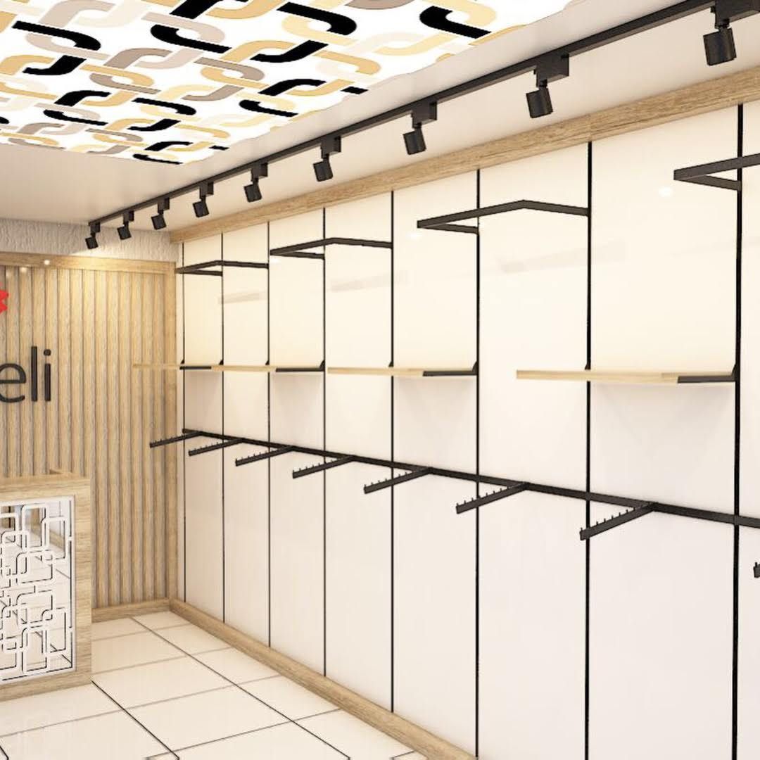 mẫu gi&aacute; treo quần &aacute;o shop thời trang đẹp