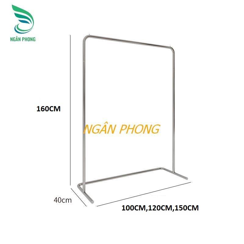 GIÁ TREO QUẦN ÁO SHOP THỜI TRANG INOX 304-DÀI 120CM