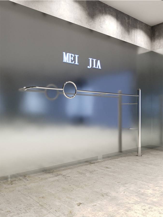 GIÁ TREO QUẦN ÁO SHOP THỜI TRANG INOX 304- MÂU GT15- DÀI 300CM